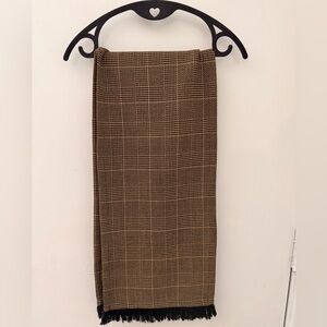 Louis Feraud Brown Plaid Pencil Skirt